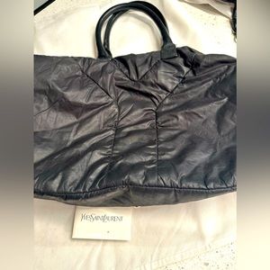 Vintage YSL nylon and leather bag